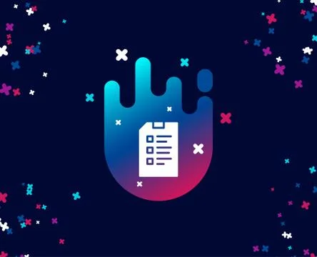 Checklist Document simple icon. File sign. Stock Illustration