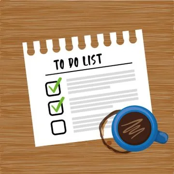 Checklist document with supply vector illustration Stock Illustration