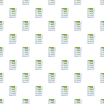 Checklist document tasks management seamless pattern wallpaper Illustrazione stock