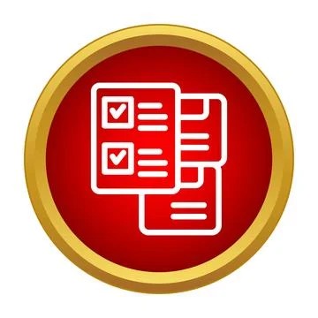 Checklist documents icon showing task management and survey Stock Illustration