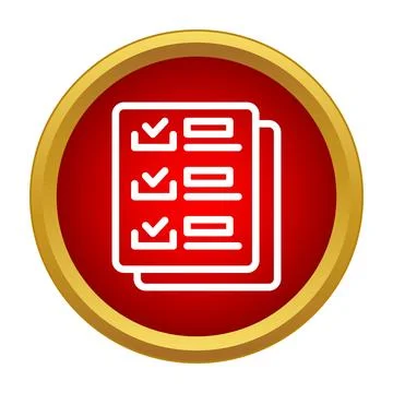 Checklist documents icon for task management and surveys Stock Illustration