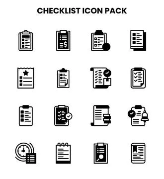 Checklist DuoTone UI Icons Pack Stock Illustration
