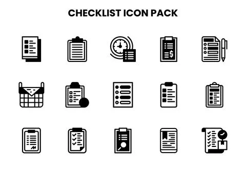 Checklist DuoTone UI Icons Pack Stock Illustration