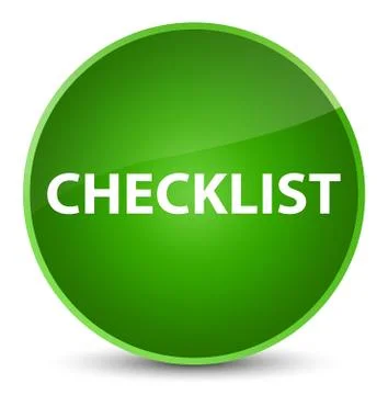 Checklist elegant green round button Stock Illustration