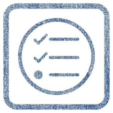 Checklist Fabric Textured Icon 스톡 일러스트