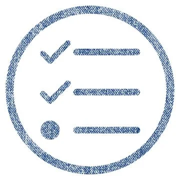 Checklist Fabric Textured Icon Stock Illustration