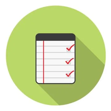 Checklist Flat Icon Stock Illustration