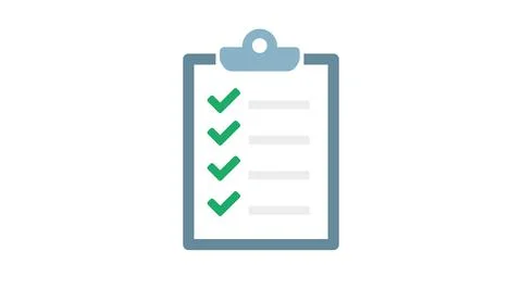 Checklist Flat Icon Illustrazione stock