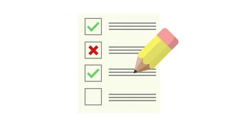 Checklist Flat illustration. Illustrazione stock