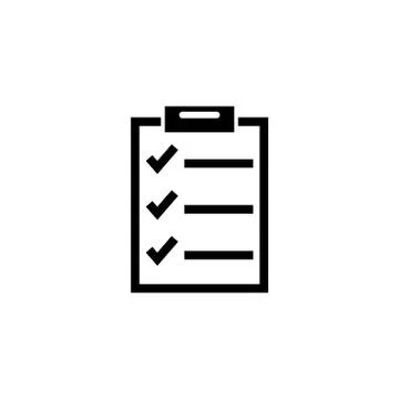 Checklist Flat Vector Icon Stock Illustration