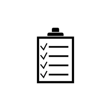 Checklist Flat Vector Icon Stock Illustration