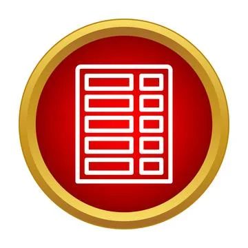 Checklist form document icon in red golden frame Stock Illustration