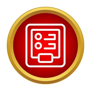 Checklist form icon providing online survey options Ilustração Stock