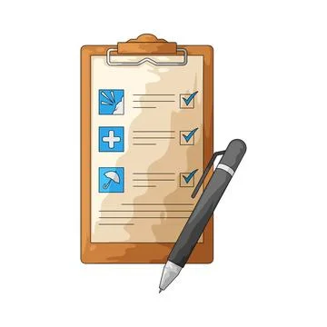 Checklist form illustration Stock Illustration