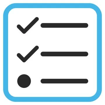 Checklist Glyph Icon In a Frame Illustrazione stock