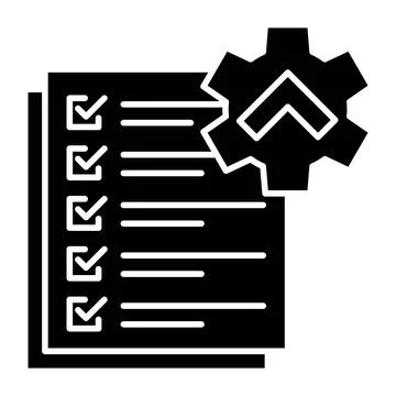 Checklist Glyph Icon Stock Illustration