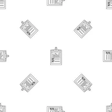 Checklist graph pattern seamless vector Stock Illustration