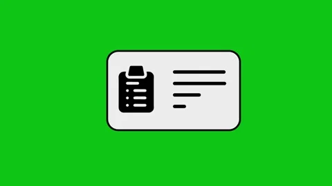 Checklist icon animation with checkmark on green screen background. Stock Footage 346496789