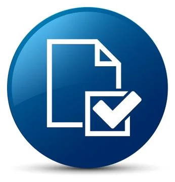 Checklist icon blue round button Stock Illustration
