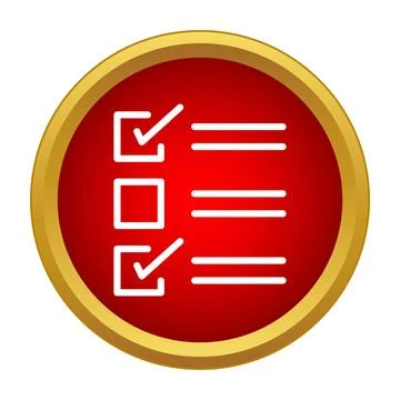 Checklist icon with completed and uncompleted tasks Stock Illustration