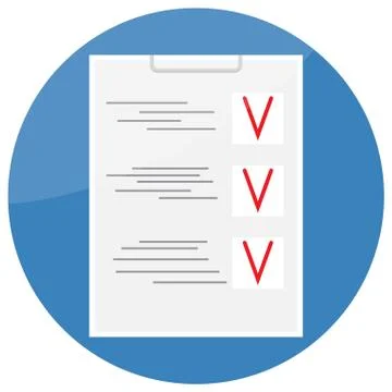 Checklist icon design flat Stock Illustration