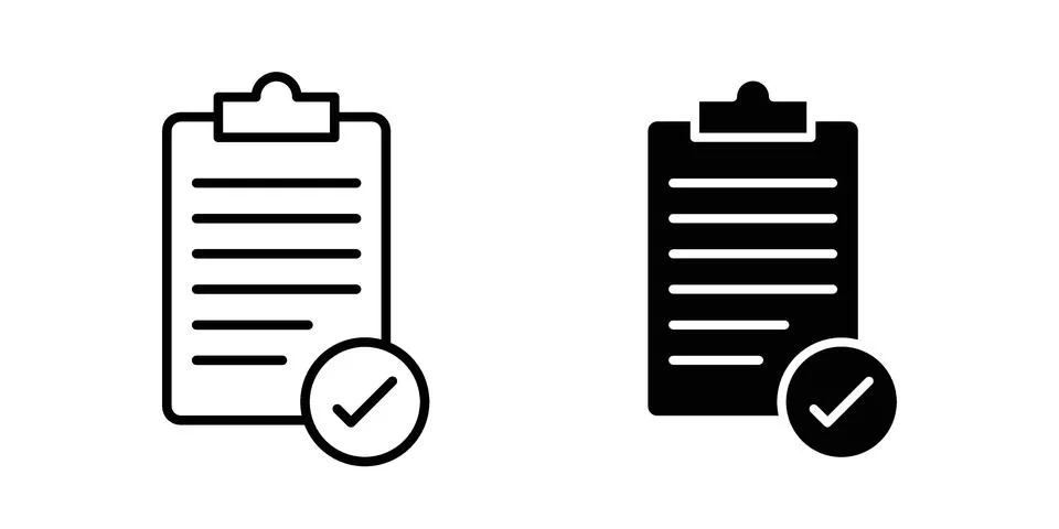 Checklist icon design. Simple Vector illustrations.. Stock Illustration