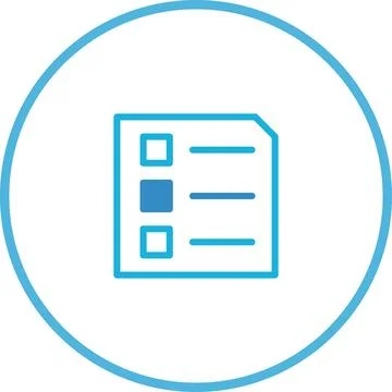 Checklist Icon: Document with Tick Boxes for Task Management and Verification Stock Illustration