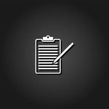 Checklist icon flat Stock Illustration