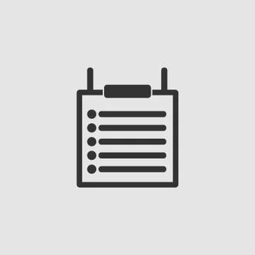 Checklist icon flat. Stock Illustration