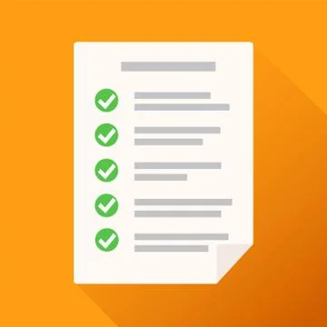 Checklist icon. Flat illustration for web, stock vector design 스톡 일러스트