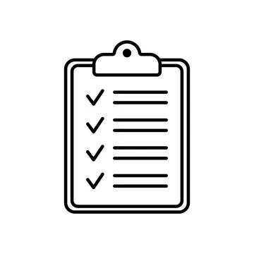 Checklist icon flat style. Checklist sign symbol for web site and app design. Stock Illustration