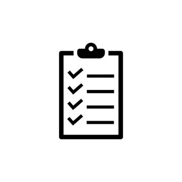 Checklist icon in flat style. To do list symbol Stock Illustration