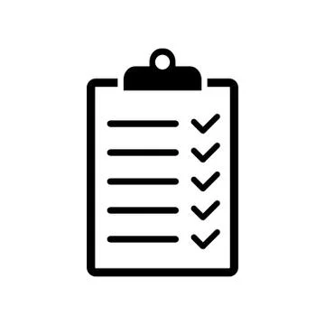 Checklist icon flat style isolated on background. Checklist sign symbol 스톡 일러스트