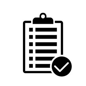 Checklist icon flat style isolated on background. Checklist sign symbol 스톡 일러스트