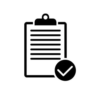 Checklist icon flat style isolated on background. Checklist sign symbol 스톡 일러스트