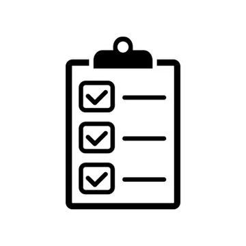 Checklist icon flat style isolated on background. Checklist sign symbol 스톡 일러스트