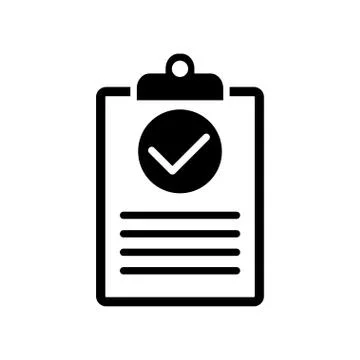 Checklist icon flat style isolated on background. Checklist sign symbol 스톡 일러스트