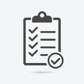 Checklist icon flat style isolated on background. Checklist sign symbol 스톡 일러스트