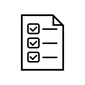 Checklist icon flat style isolated on background. Checklist sign symbol 스톡 일러스트