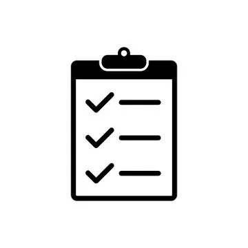 Checklist icon flat style isolated on background. Checklist sign symbol for w 스톡 일러스트