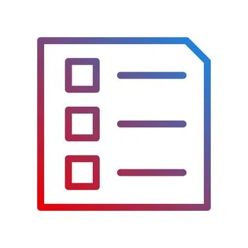 Checklist icon with gradient color design for business Illustrazione stock