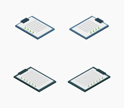 Checklist icon illustrated in vector on white background Stock Illustration