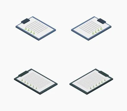 Checklist icon illustrated in vector on white background Stock Photos