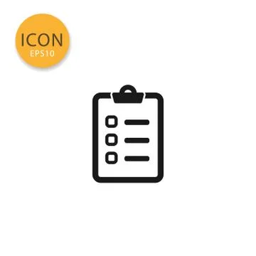 Checklist icon isolated flat style. イラスト素材