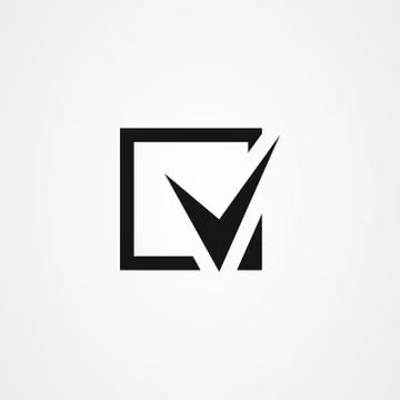 Checklist icon logo vector template Stock Illustration