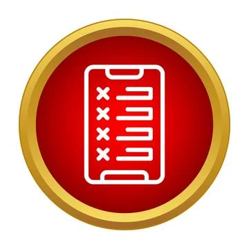 Checklist icon with red x marks indicating failures Stock Illustration