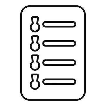 Checklist icon representing task management and organization 库存插图