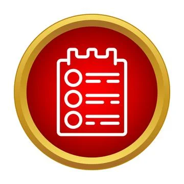 Checklist icon representing task management and planning Stock Illustration