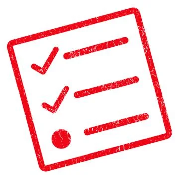 Checklist Icon Rubber Stamp Illustrazione stock