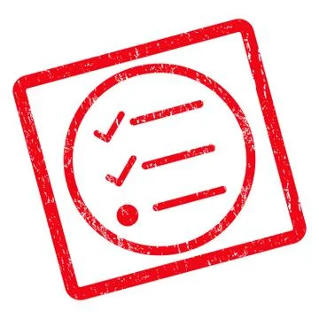 Checklist Icon Rubber Stamp 스톡 일러스트